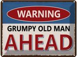 Vianmo Insegna Di Latta 30X40 Cm Warning Grumpy Old Man Ahead