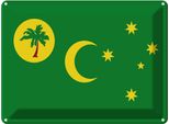 Vianmo Insegna Di Latta 30X40 Cm Bandiera Kokosinseln Flag Cocos Islands