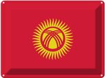 Vianmo Insegna Di Latta 30X40 Cm Bandiera Kirgisistans Flag Of Kyrgyzstan
