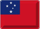 Vianmo Insegna Di Latta 30X40 Cm Bandiera Samoas Flag Of Samoa