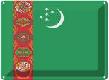 Vianmo Insegna Di Latta 30X40 Cm Bandiera Turkmenistans Flag Turkmenistan