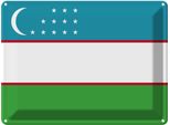Vianmo Insegna Di Latta 30X40 Cm Bandiera Usbekistans Flag Of Uzbekistan