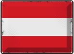 Vianmo Insegna Di Latta 30X40 Cm Bandiera ÖSterreich Retro Flag Of Austria
