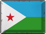 Vianmo Insegna Di Latta 30X40 Cm Bandiera Dschibutis Retro Flag Djibouti