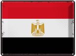Vianmo Insegna Di Latta 30X40 Cm Bandiera ÄGyptens Retro Flag Of Egypt