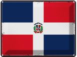 Vianmo Insegna Di Latta 30X40 Cm Bandiera Dominikanische Republik Retro