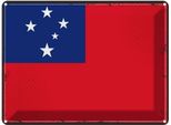 Vianmo Insegna Di Latta 30X40 Cm Bandiera Samoas Retro Flag Of Samoa