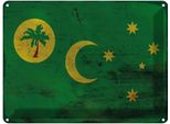 Vianmo Insegna Di Latta 30X40 Cm Bandiera Kokosinseln Cocos Islands