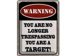 Vianmo Insegna Di Latta 40X30 Cm Warning You No Longer You Target