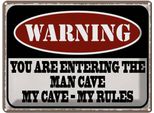 Vianmo Insegna Di Latta 30X40 Cm Warning You Entering Man Cave