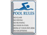 Vianmo Insegna Di Latta 40X30 Cm Pool Rules No Glass No Diving
