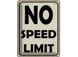 Vianmo Insegna Di Latta 40X30 Cm No Speed Limit