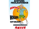 Vianmo Insegna In Legno 30X20 Cm Achtung Freilaufender Rentner