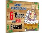 Vianmo Insegna In Legno 12X18 Cm Alkohol 6 Biere Sind Ein Essen