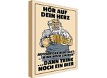 Vianmo Insegna In Legno 30X20 Cm Alkohol HöR Auf Dein Herz Trink Bier