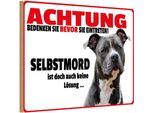 Vianmo Insegna In Legno 12X18 Cm Achtung Bedenken Eintreten Hund