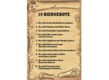 Vianmo Insegna In Legno 30X20 Cm 10 Biergebote Du Sollst Kein