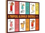 Vianmo Insegna In Legno 20X30 Cm Alkohol 6 Tropical Cocktails Recipes