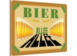 Vianmo Insegna In Legno 12X18 Cm Alkohol Bier Allee