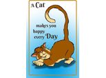 Vianmo Insegna In Legno 18X12 Cm A Cat Makes You Happy Every Day