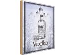 Vianmo Insegna In Legno 18X12 Cm Alkohol 1925 Vodka Imported