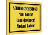 Vianmo Insegna In Legno 12X18 Cm Achtung Zickenzone