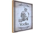 Vianmo Insegna In Legno 30X20 Cm Alkohol 1925 Vodka Totenkopf