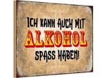 Vianmo Insegna In Legno 20X30 Cm Alkohol Ich Kann Auch Spass Haben