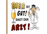 Vianmo Insegna In Legno 12X18 Cm Alkohol Bier Ist Gut Sagt Der Arzt
