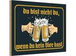 Vianmo Insegna In Legno 12X18 Cm Alkohol Du Nicht Da Wenn Kein Bier Hast