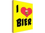 Vianmo Insegna In Legno 30X20 Cm Alkohol I Love Bier