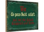 Vianmo Insegna In Legno 20X30 Cm Arbeit Wer Ganze Nacht SchläFt