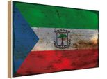 Vianmo Insegna In Legno 12X18 Cm Bandiera ÄQuatorialguinea Flag Rost