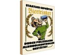Vianmo Insegna In Legno 30X20 Cm Alkohol Staatlich GeprüFter Biertrinker
