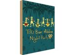 Vianmo Insegna In Legno 30X20 Cm Alkohol Tiki Bar Aloha Night Party