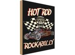 Vianmo Insegna In Legno 30X20 Cm Auto Hot Rod Rockabilly
