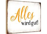 Vianmo Insegna In Legno 20X30 Cm Alles Wird Gut