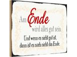 Vianmo Insegna In Legno 20X30 Cm Am Ende Wird Alles Gut Sein