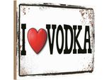Vianmo Insegna In Legno 12X18 Cm Alkohol I Love Vodka