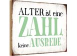 Vianmo Insegna In Legno 20X30 Cm Alter Ist Zahl Keine Ausrede