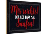 Vianmo Insegna In Legno 12X18 Cm Alkohol Mir Reicht's Ich Geh Saufen
