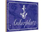 Vianmo Insegna In Legno 12X18 Cm Ankerplatz Anker Segel Boot