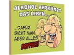 Vianmo Insegna In Legno 20X30 Cm Alkohol VerküRzt Das Leben DafüR