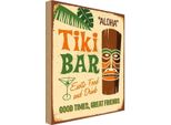 Vianmo Insegna In Legno 18X12 Cm Alkohol Tiki Bar Aloha Exotic Food