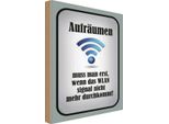 Vianmo Insegna In Legno 30X20 Cm AufräUmen Wenn Wlan Nicht An