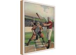 Vianmo Insegna In Legno 30X20 Cm Baseball Usa Schlagmann
