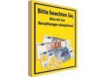Vianmo Insegna In Legno 30X20 Cm Beachten Nur Bargeld Akzeptiert