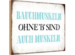 Vianmo Insegna In Legno 20X30 Cm Bauchmuskeln Ohne B