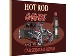 Vianmo Insegna In Legno 12X18 Cm Auto Hot Rod Garage Car Service Repair