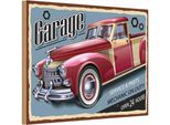 Vianmo Insegna In Legno 20X30 Cm Auto Garage Service Parts Open 24